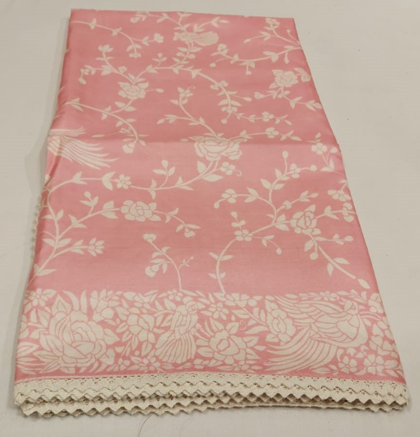UBS011 - Pink Lace Saree with Lace Border